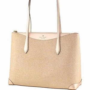 Kate Spade Rose Gold (pink) Glitter Tote